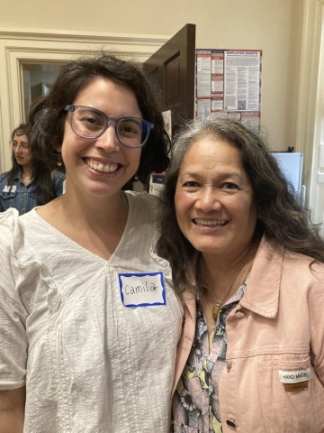 Camila Igarzabal Saborida and Georgi Tomisato at the 2025 fall mixer